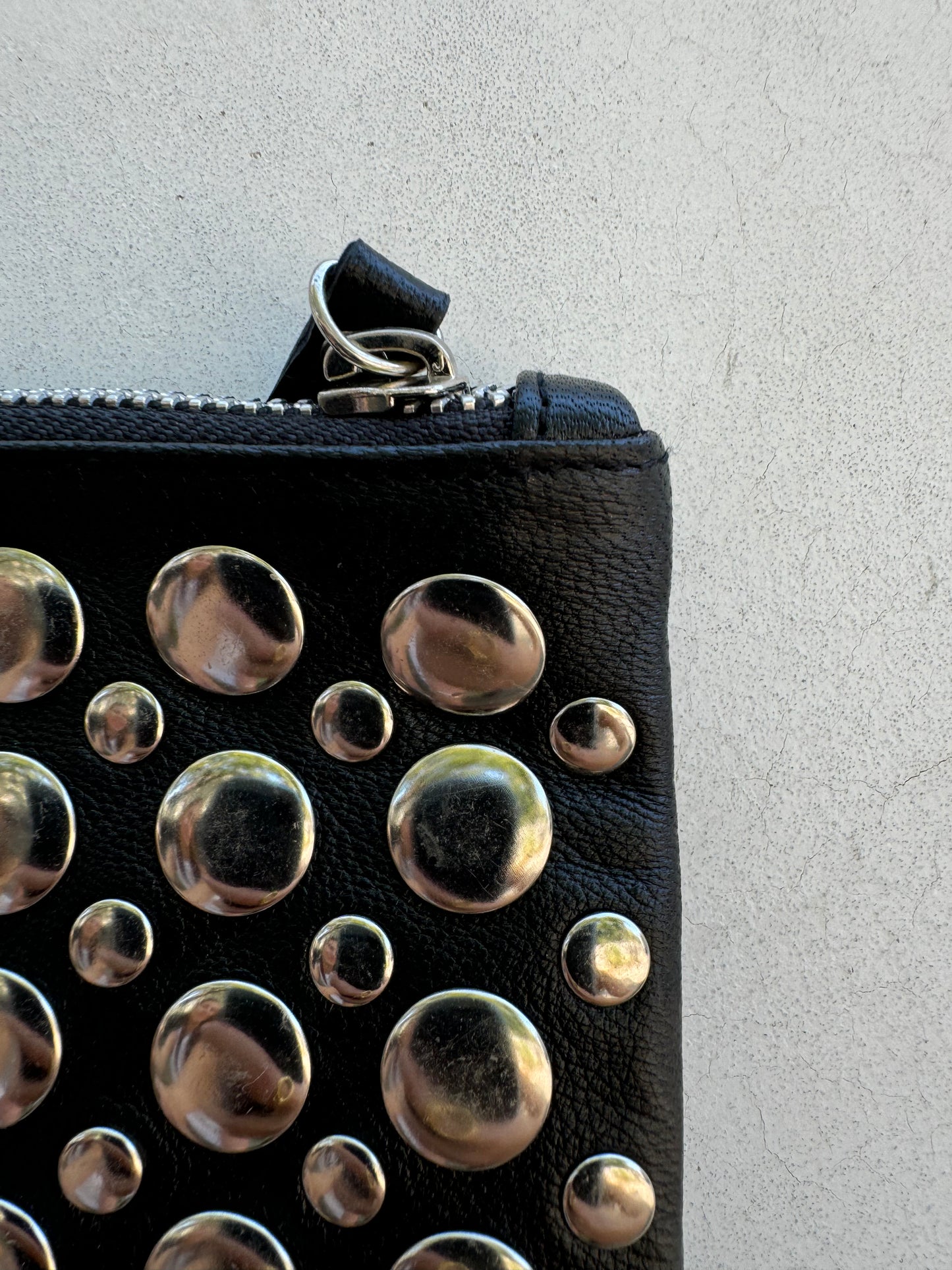 Camerin Studded Leather Clutch